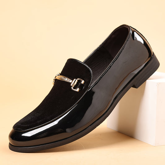 Vevora Gold Buckle Loafers